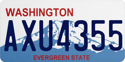 WA license plate AXU4355