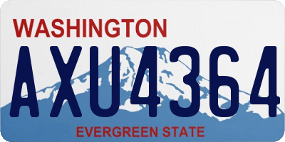 WA license plate AXU4364