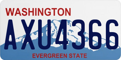 WA license plate AXU4366