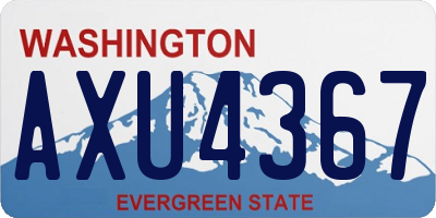 WA license plate AXU4367
