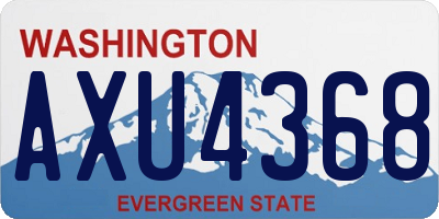 WA license plate AXU4368