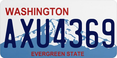 WA license plate AXU4369