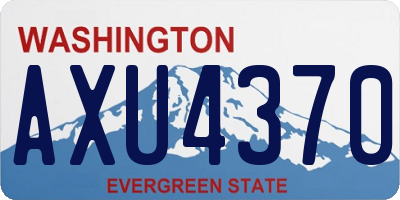 WA license plate AXU4370