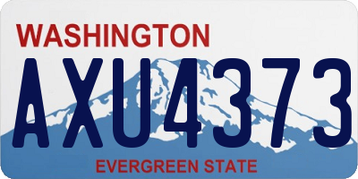 WA license plate AXU4373
