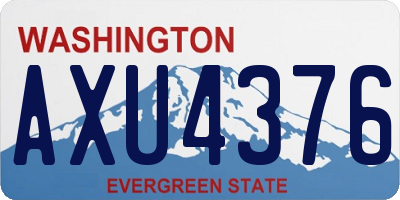 WA license plate AXU4376
