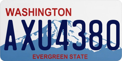 WA license plate AXU4380