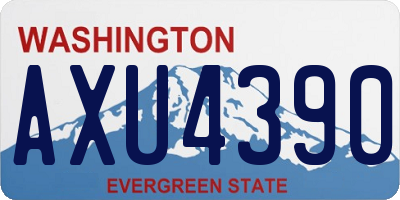 WA license plate AXU4390