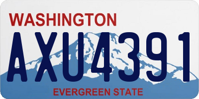 WA license plate AXU4391