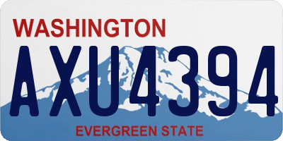 WA license plate AXU4394