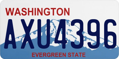 WA license plate AXU4396