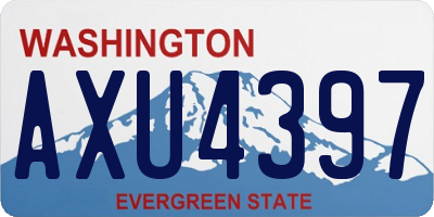 WA license plate AXU4397