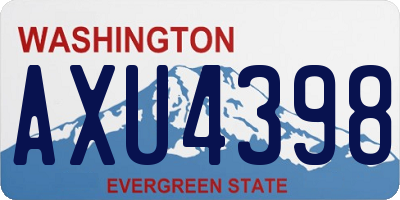 WA license plate AXU4398