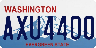WA license plate AXU4400