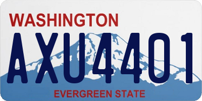 WA license plate AXU4401
