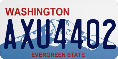 WA license plate AXU4402