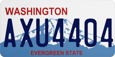 WA license plate AXU4404