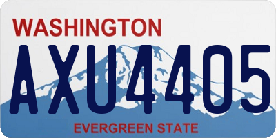 WA license plate AXU4405