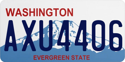 WA license plate AXU4406