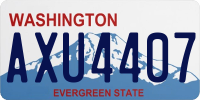 WA license plate AXU4407