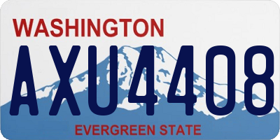 WA license plate AXU4408