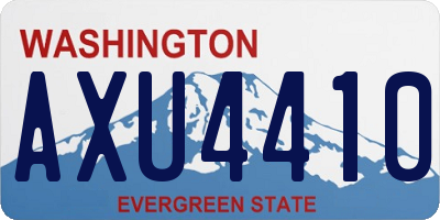 WA license plate AXU4410