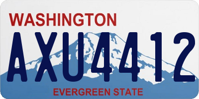 WA license plate AXU4412