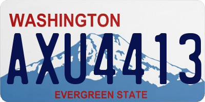 WA license plate AXU4413