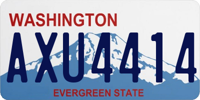 WA license plate AXU4414