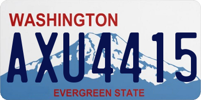 WA license plate AXU4415