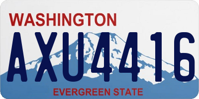 WA license plate AXU4416