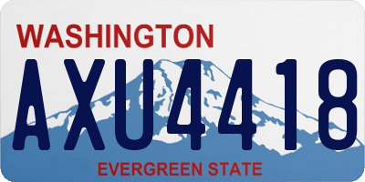 WA license plate AXU4418