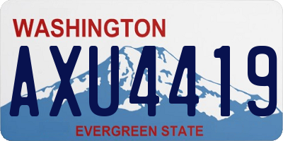 WA license plate AXU4419