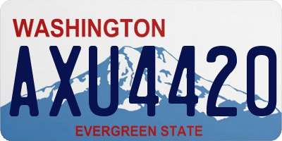 WA license plate AXU4420