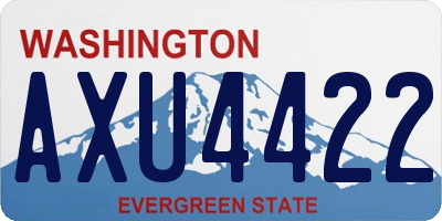 WA license plate AXU4422