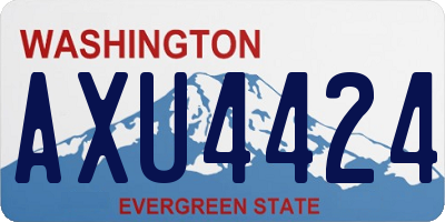 WA license plate AXU4424