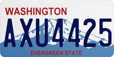 WA license plate AXU4425