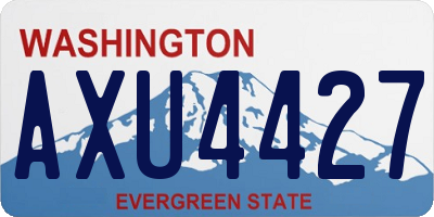 WA license plate AXU4427