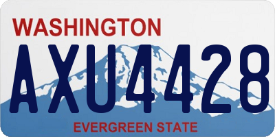 WA license plate AXU4428
