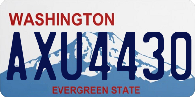 WA license plate AXU4430