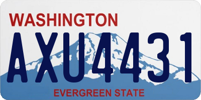 WA license plate AXU4431