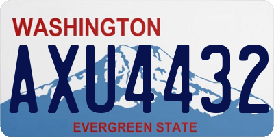 WA license plate AXU4432