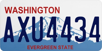 WA license plate AXU4434