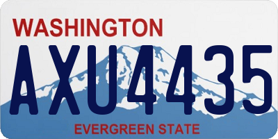 WA license plate AXU4435