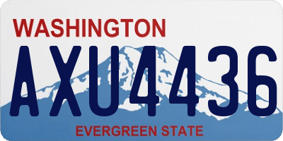 WA license plate AXU4436