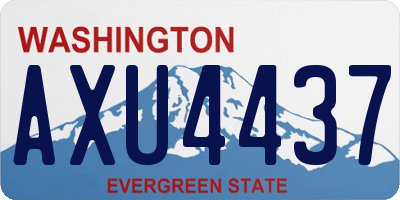 WA license plate AXU4437