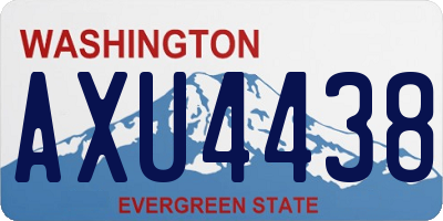 WA license plate AXU4438