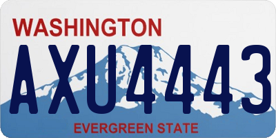 WA license plate AXU4443