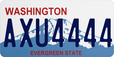 WA license plate AXU4444