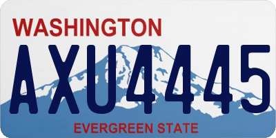 WA license plate AXU4445