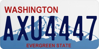 WA license plate AXU4447